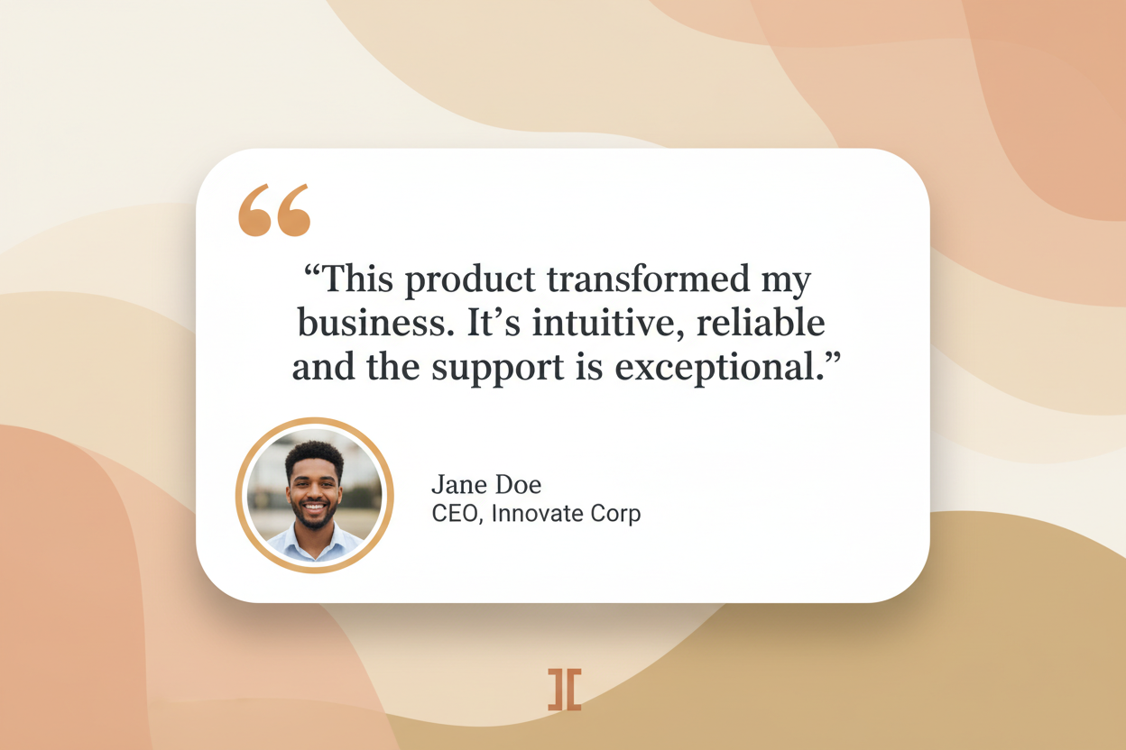 Add a customer testimonial