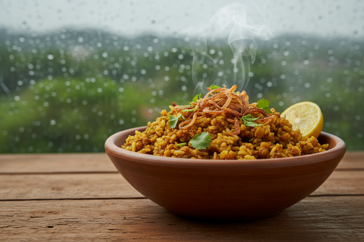 Bhuna Khichuri: A comforting, spicy rice and lentil dish often enjoyed during the monsoon season.