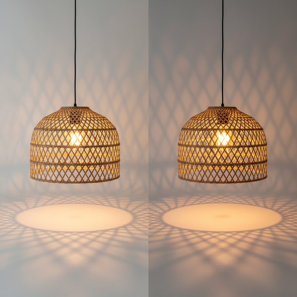 Handcrafted Cane Lamp Shade — Made in Bangladesh