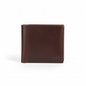 Genuine Leather Bifold Wallet Dark Brown