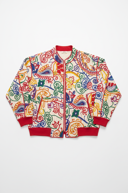 Kantha Stitch Jacket Handcrafted Wearable Art Bangladesh