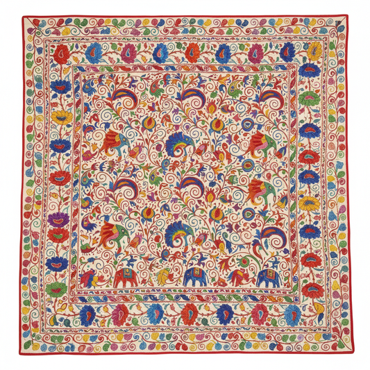 Handwoven Nakshi Kantha Quilt
