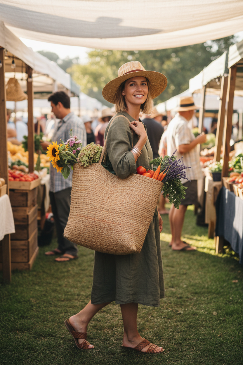 Jute Tote Bag Lifestyle