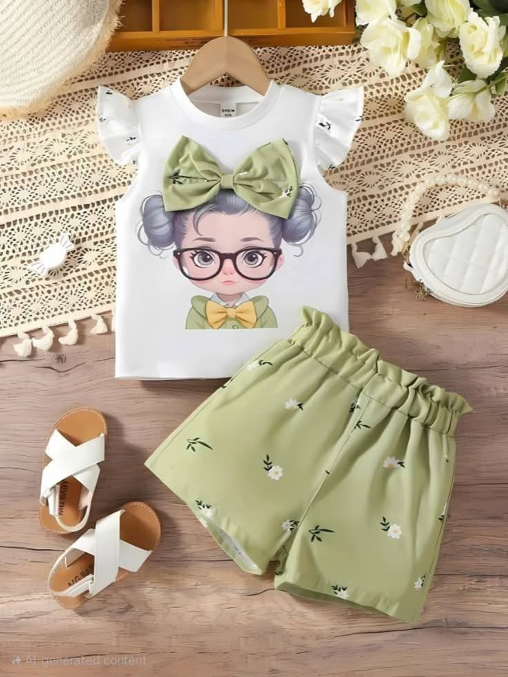 طقم تي شيرت للأولاد والبنات | 100% قطن | 70 لونًا | 6 أشهر إلى 6 سنوات | بنغلاديش