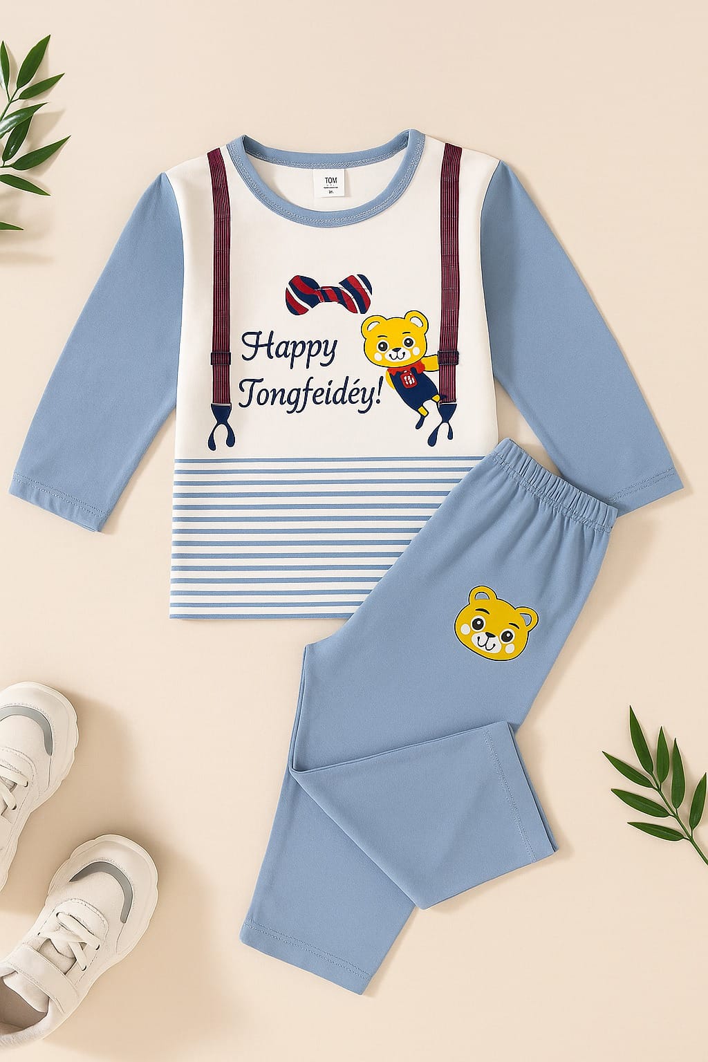 Boys & Girl's full sleeve set's.
Best quality products.
Stylish fashionable and comfortable. 
100 % cotton fabrics . 
100 % print guarantee. 
Fabric: single Jersey. 
Colours: 35 
Size: 1 to 8 years. 
10 pcs bundle.
