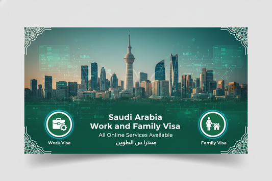 SAUDI ARABIA WORK AND FAMILY  VISA ALL ONLINE SERVICES AVAILABLE