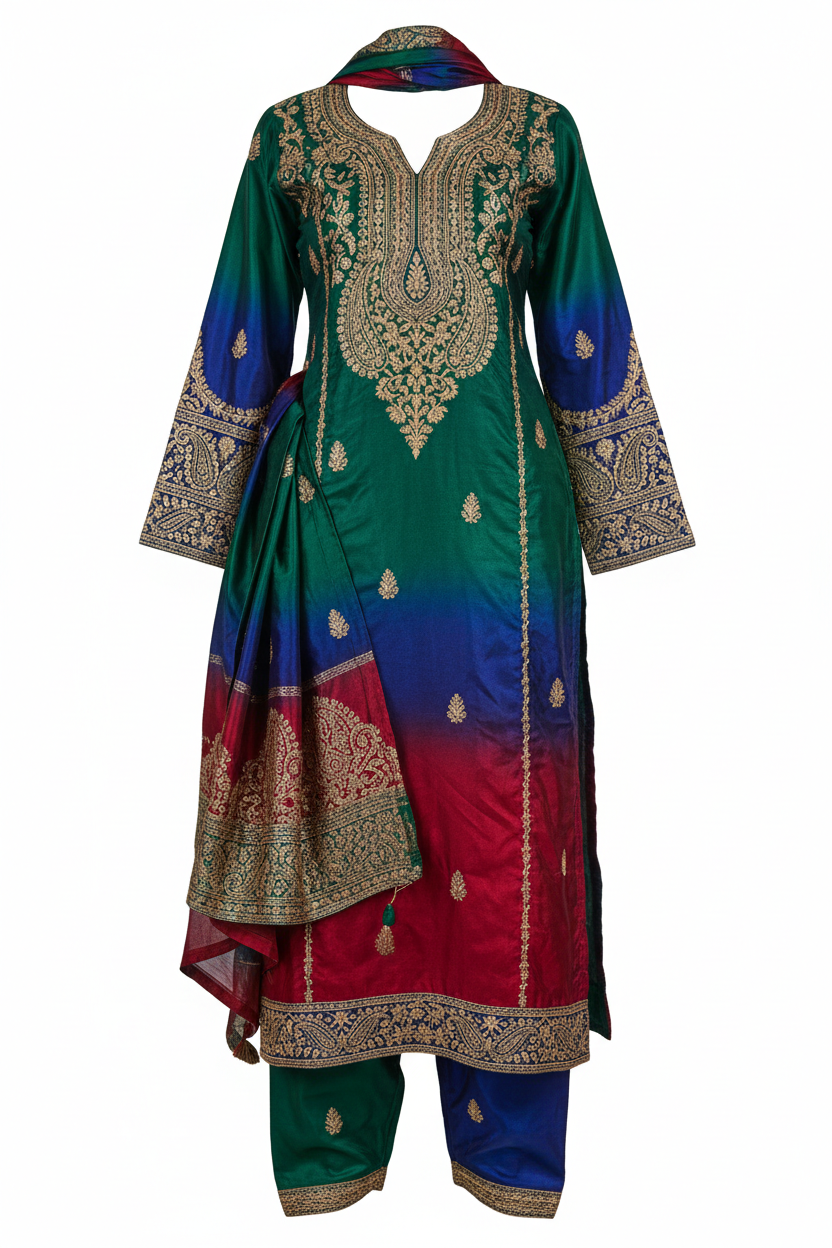 Silk Embroidered Salwar Kameez